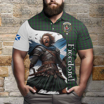 Elphinstone Crest Tartan Polo Shirt Inspired by the Freedom of Scottish Warrior