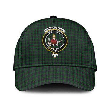 Elphinstone Tartan Classic Cap with Family Crest