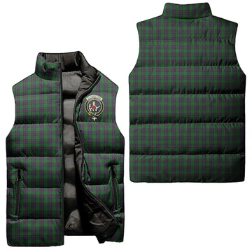 Elphinstone Tartan Sleeveless Puffer Jacket with Family Crest