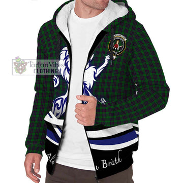 Elphinstone Tartan Sherpa Hoodie with Alba Gu Brath Regal Lion Emblem