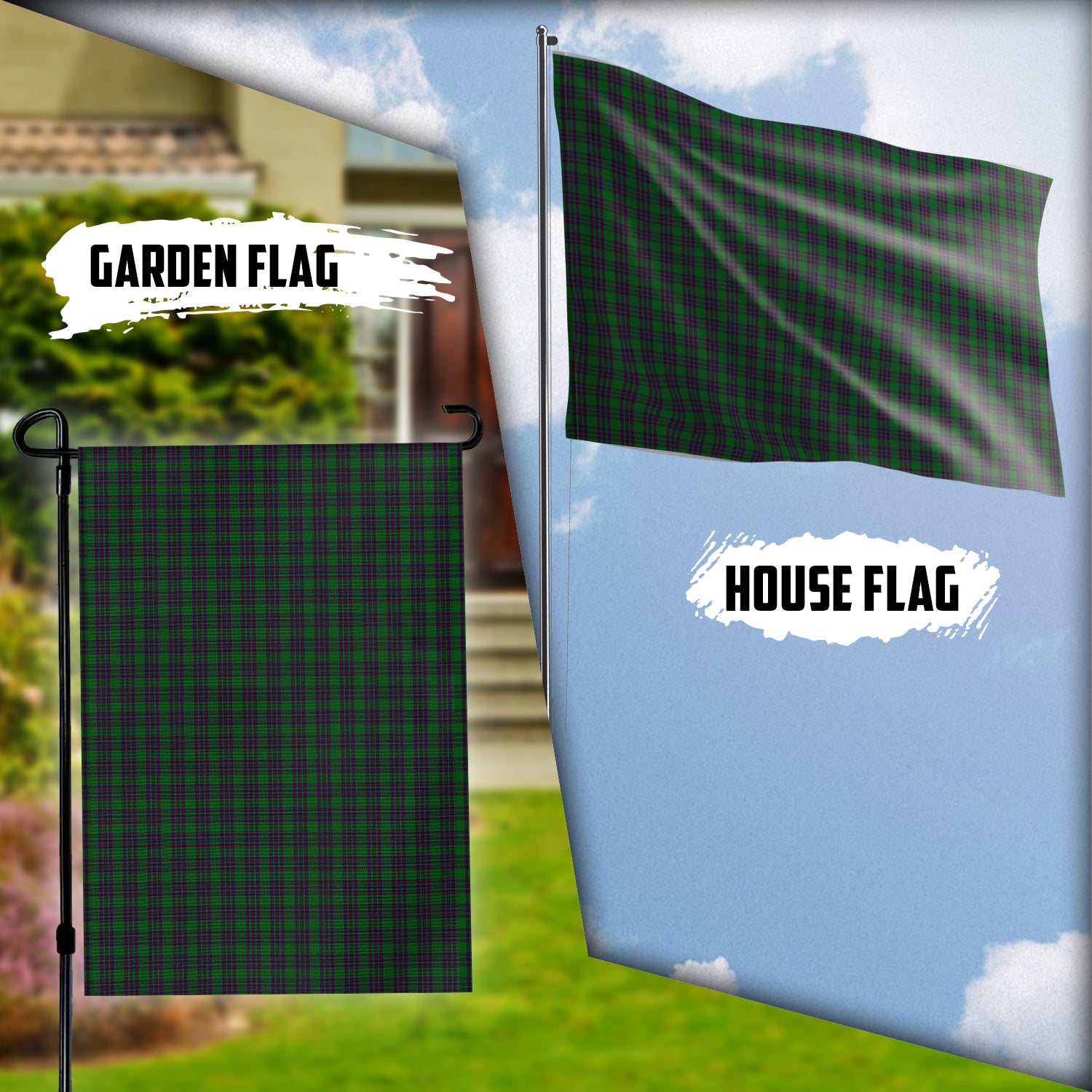 Elphinstone Tartan Flag Garden Flag (Vertical) - Tartan Vibes Clothing