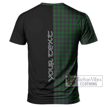 Elphinstone Tartan T-Shirt with Family Crest and Half Of Me Style - Tartan Vibes Clothing