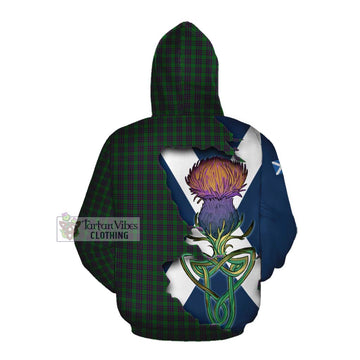 Elphinstone Tartan Family Crest Cotton Hoodie Scottish Thistle Celtic Inspired Pullover Hoodie - Tartan Vibes Clothing