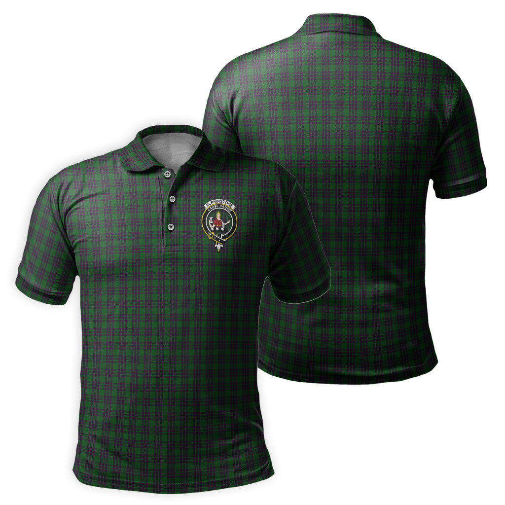 Elphinstone Tartan Men's Polo Shirt with Family Crest - Tartan Vibes Clothing