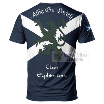 Elphinstone Tartan Lion Rampant T-Shirt Proudly Display Your Heritage with Alba Gu Brath and Clan Name - Tartan Vibes Clothing