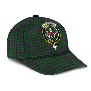 Elphinstone Tartan Classic Cap with Family Crest