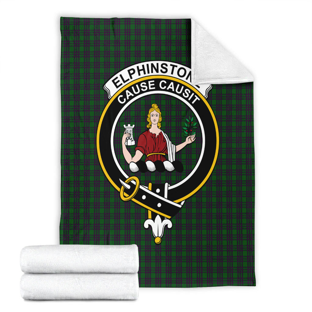 Elphinstone Tartan Blanket with Family Crest - Tartan Vibes Clothing
