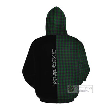 Elphinstone Tartan Cotton Hoodie with Family Crest and Half Of Me Style Pullover Hoodie - Tartan Vibes Clothing
