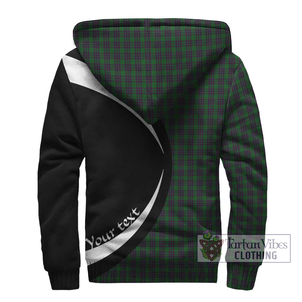 Elphinstone Tartan Sherpa Hoodie with Family Crest Circle Style - Tartan Vibes Clothing