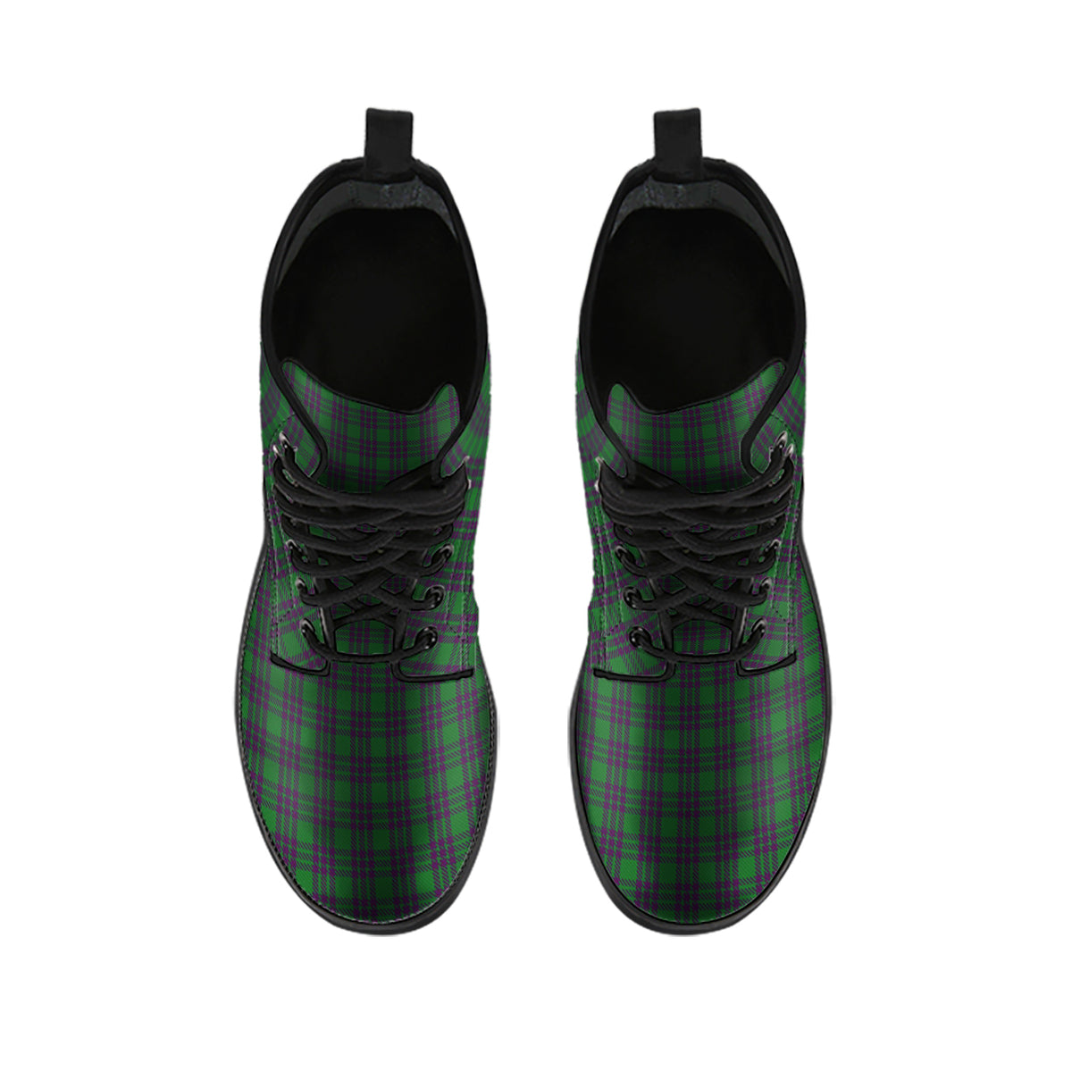 Elphinstone Tartan Leather Boots - Tartan Vibes Clothing