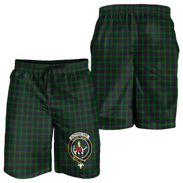 Elphinstone Tartan Mens Shorts with Family Crest