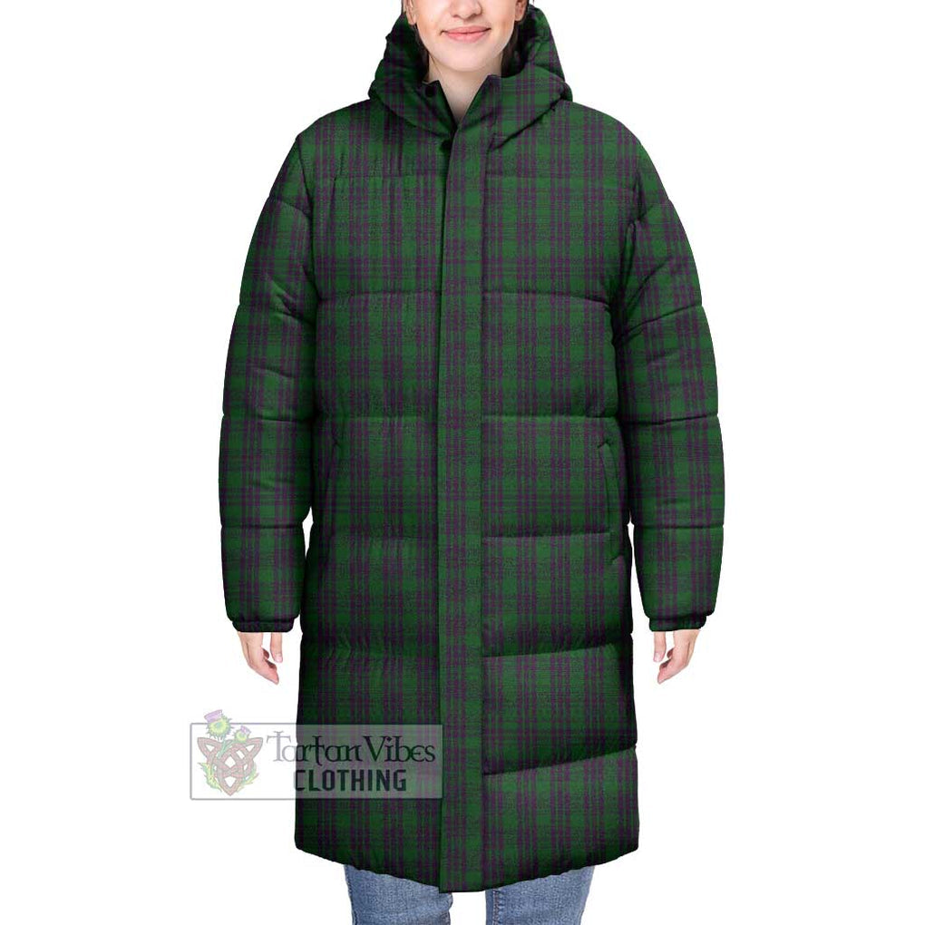 Tartan Vibes Clothing Elphinstone Tartan Long Down Jacket