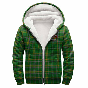 Elwood Irish Clan Tartan Sherpa Hoodie with Coat of Arms Unisex - Tartan Vibes Clothing