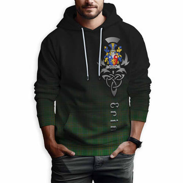 English Irish Clan Hoodie with Coat of Arms Erin Go Bragh Celtic Inspired Pullover Hoodie - Tartan Vibes Clothing