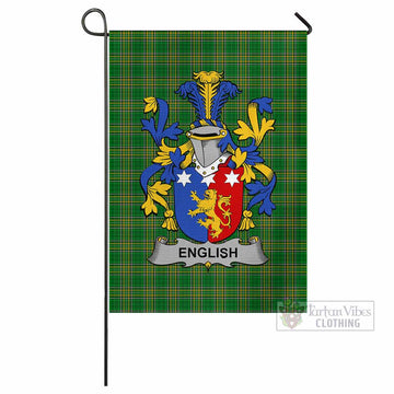 English Irish Clan Tartan Flag with Coat of Arms