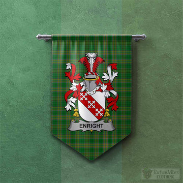 Enright Irish Clan Tartan Gonfalon, Tartan Banner with Coat of Arms Chevron - Tartan Vibes Clothing