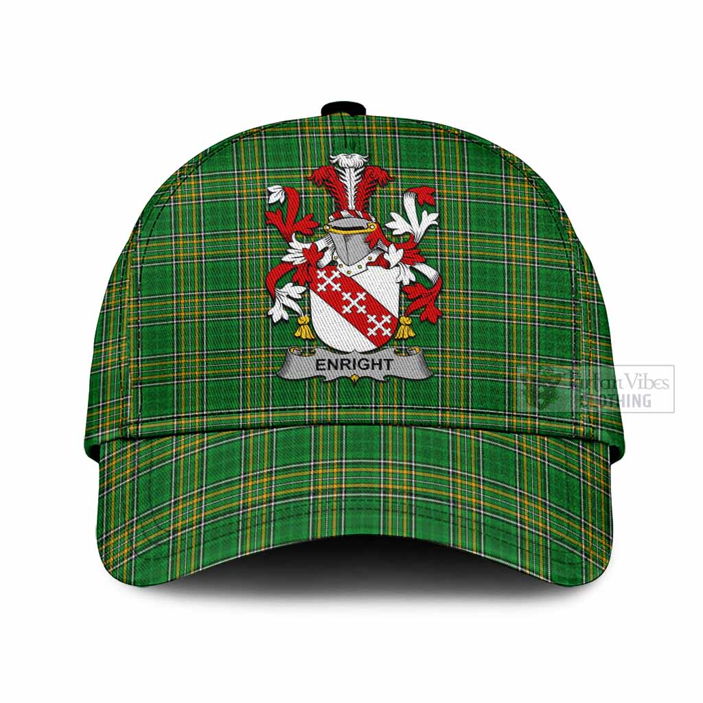 Tartan Vibes Clothing Enright Irish Clan Tartan Classic Cap with Coat of Arms