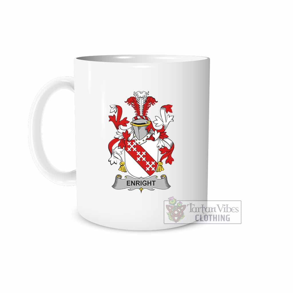 Enright Irish Clan Coat of Arms Ceramic Mug White - 2D-tartanvibesclothing
