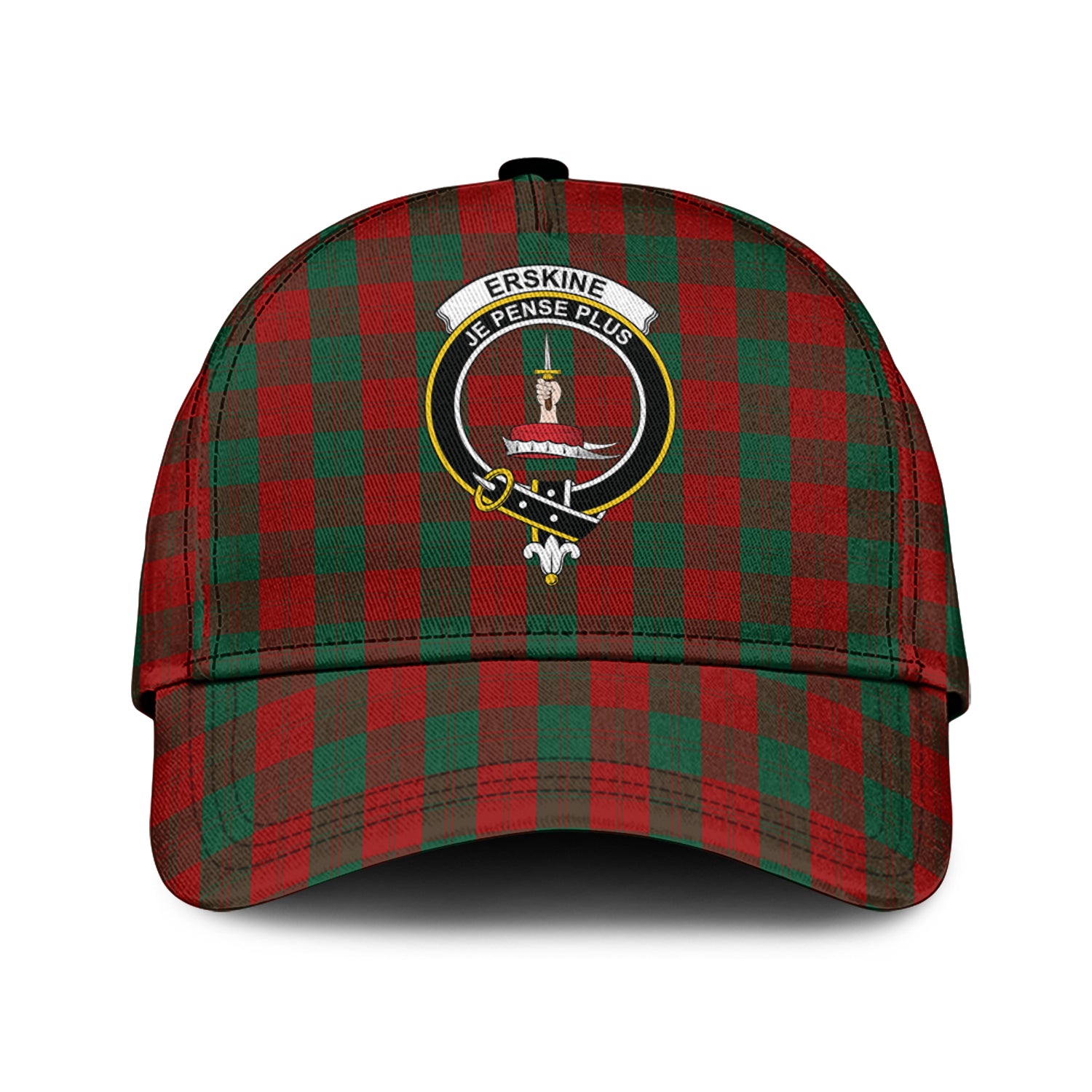 Erskine Tartan Classic Cap with Family Crest Classic Cap Universal Fit - Tartan Vibes Clothing