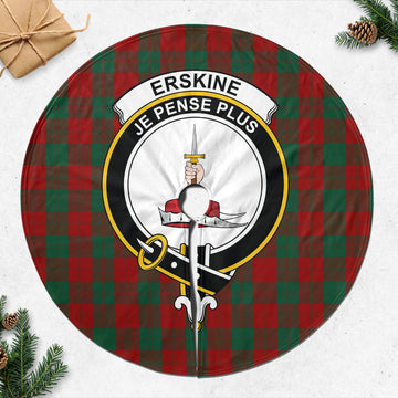 Erskine Tartan Christmas Tree Skirt with Family Crest