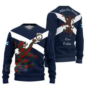 Erskine Tartan Lion Rampant Ugly Sweater Proudly Display Your Heritage with Alba Gu Brath and Clan Name