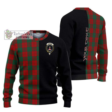 Erskine Tartan Ugly Sweater with Family Crest and Half Of Me Style