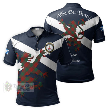 Erskine Tartan Lion Rampant Polo Shirt Proudly Display Your Heritage with Alba Gu Brath and Clan Name