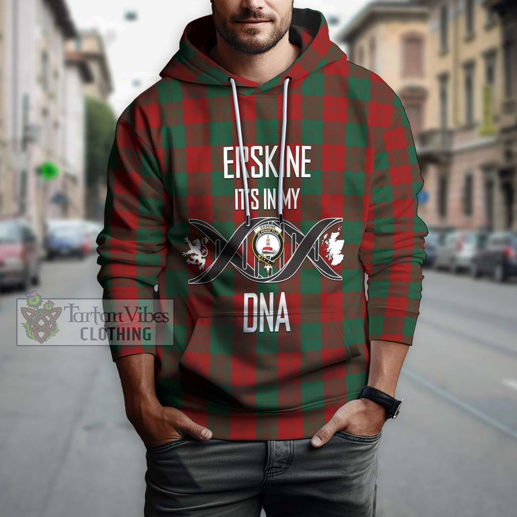 Erskine Tartan Hoodie with Family Crest DNA In Me Style Pullover Hoodie - Tartanvibesclothing Shop