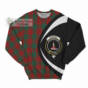 Erskine Tartan Sweatshirt with Family Crest Circle Style