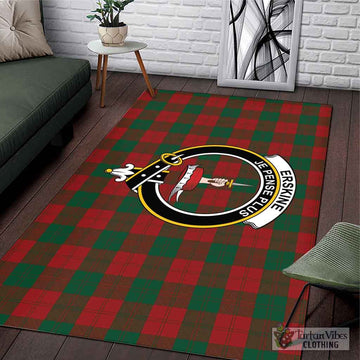 Erskine Tartan Area Rug with Family Crest