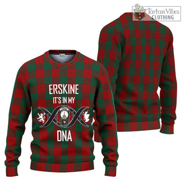 Erskine Tartan Ugly Sweater with Family Crest DNA In Me Style