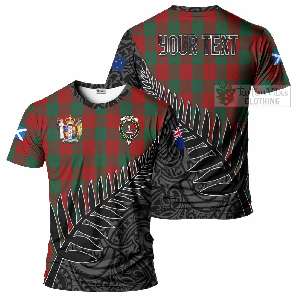 Tartan Vibes Clothing Erskine Crest Tartan T-Shirt with New Zealand Silver Fern Half Style