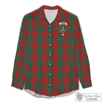 Erskine Tartan Women's Casual Shirt with Family Crest