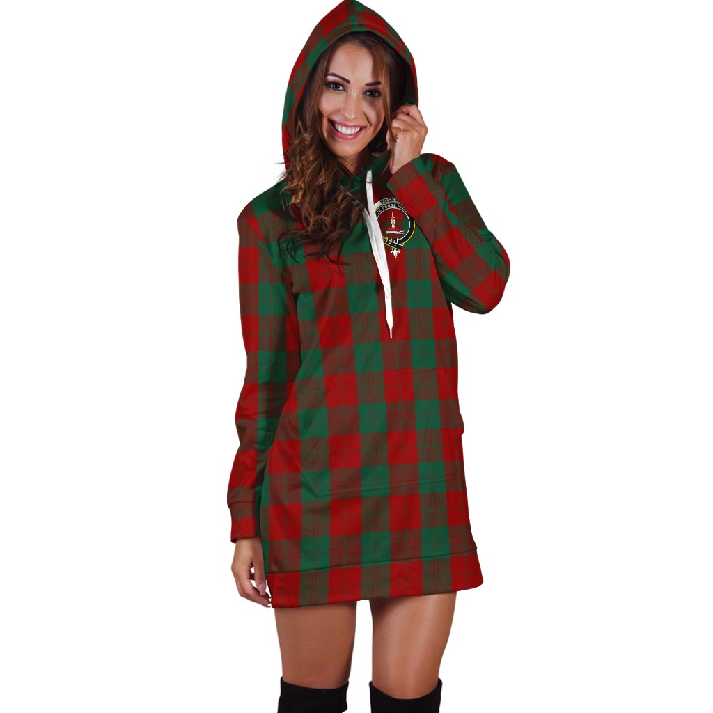 Erskine Tartan Hoodie Dress with Family Crest - Tartan Vibes Clothing