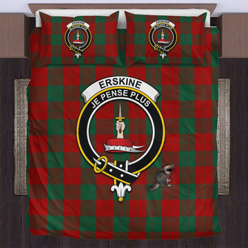 Erskine Tartan Bedding Set with Family Crest