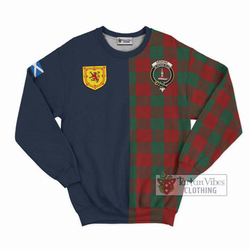 Erskine Tartan Sweatshirt Alba with Scottish Lion Royal Arm Half Style