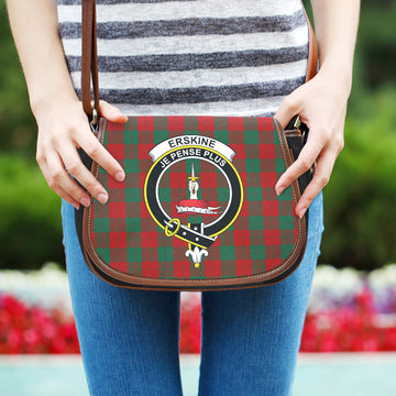 Erskine Tartan Saddle Bag with Family Crest