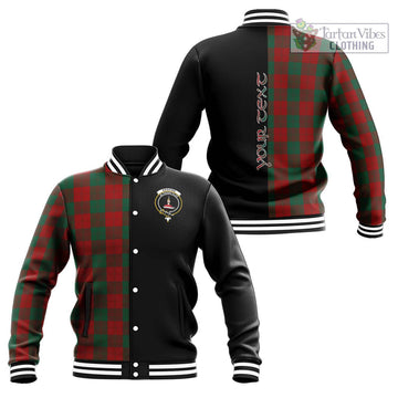 Erskine Tartan Baseball Jacket with Family Crest and Half Of Me Style