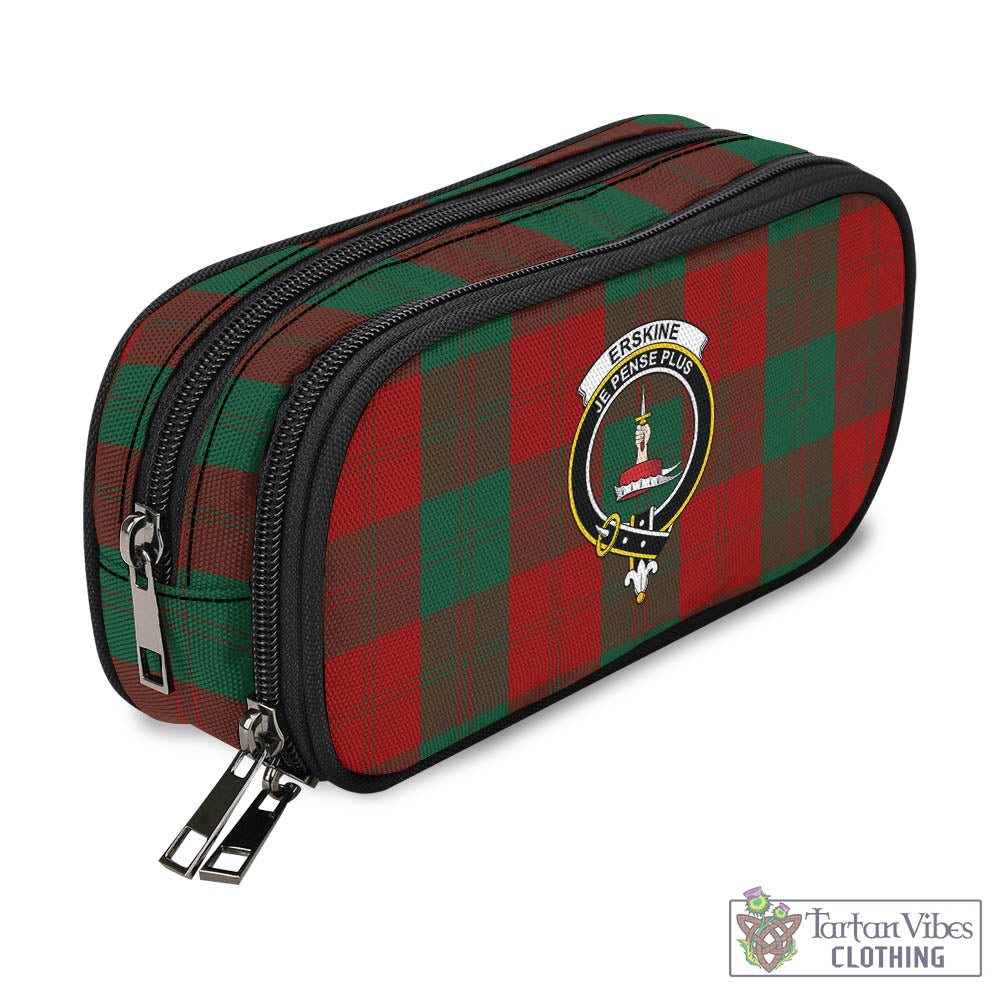 Tartan Vibes Clothing Erskine Tartan Pen and Pencil Case with Family Crest