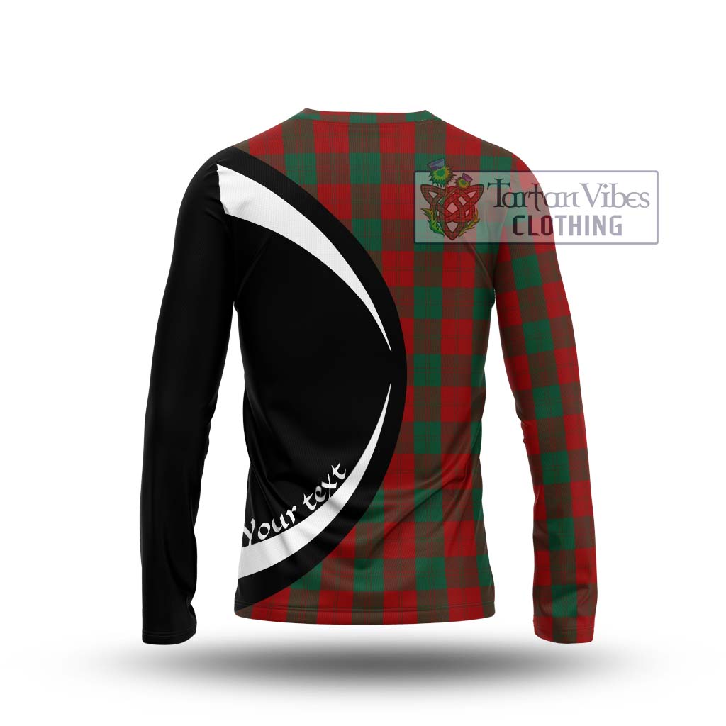 Erskine Tartan Long Sleeve T-Shirt with Family Crest Circle Style - Tartan Vibes Clothing