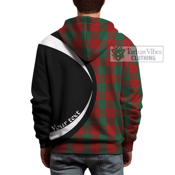 Erskine Tartan Hoodie with Family Crest Circle Style