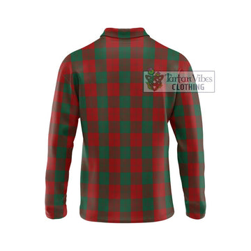 Erskine Tartan Long Sleeve Polo Shirt with Family Crest DNA In Me Style