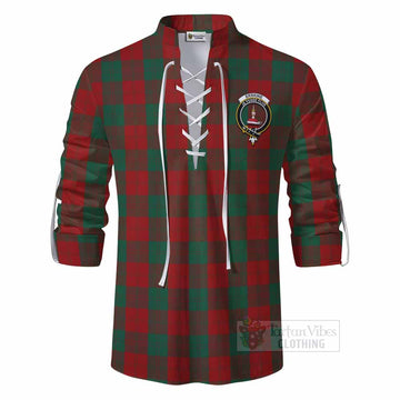 Erskine Tartan Ghillie Kilt Shirt with Family Crest DNA In Me Style