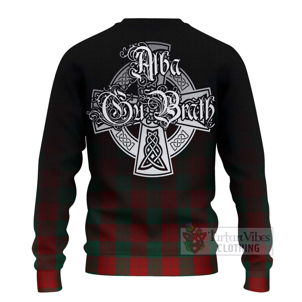 Tartan Vibes Clothing Erskine Tartan Knitted Sweater Featuring Alba Gu Brath Family Crest Celtic Inspired