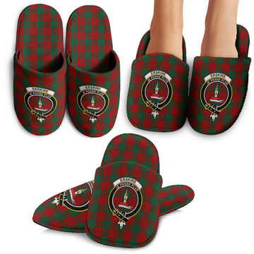 Erskine Tartan Home Slippers with Family Crest