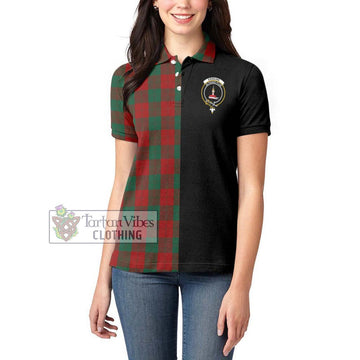 Erskine Tartan Women's Polo Shirt with Family Crest and Half Of Me Style