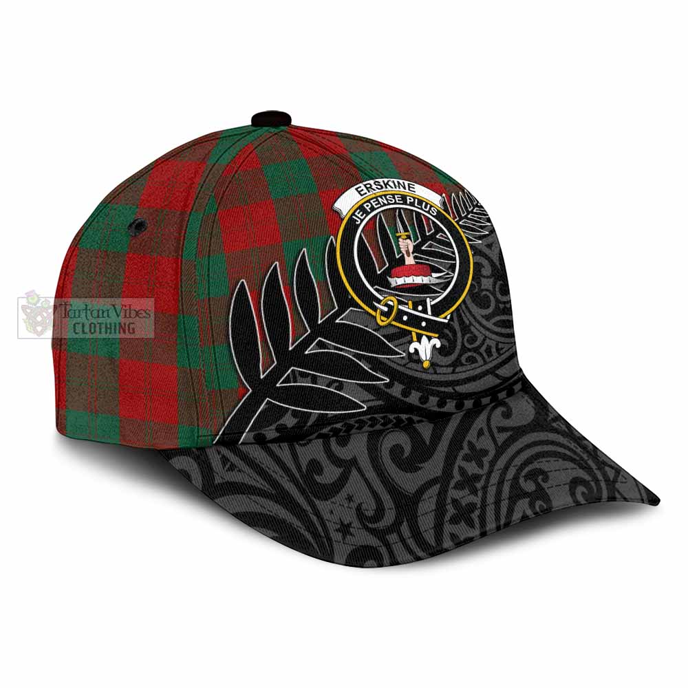 Tartan Vibes Clothing Erskine Tartan Classic Cap with New Zealand Silver Fern Half Style