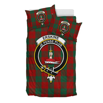 Erskine Tartan Bedding Set with Family Crest