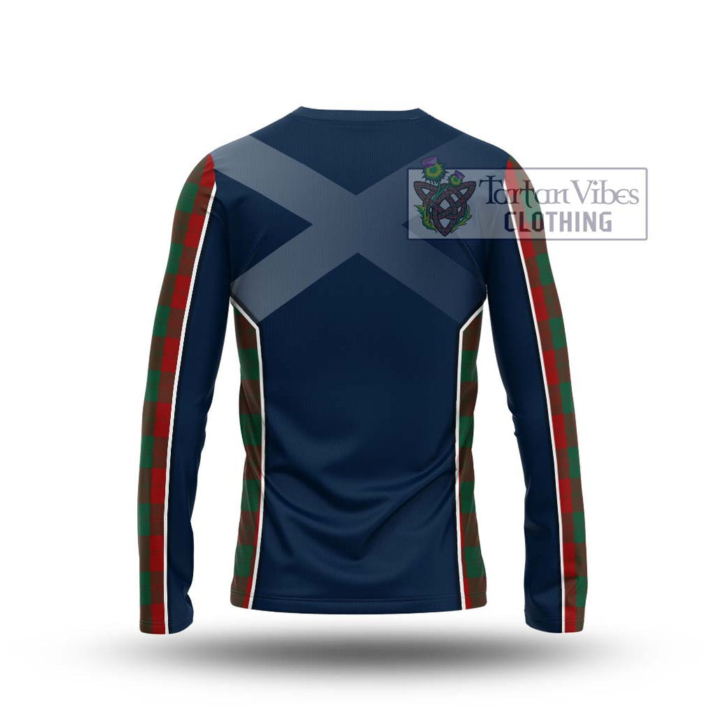 Erskine Tartan Long Sleeve T-Shirt with Family Crest and Lion Rampant Vibes Sport Style - Tartan Vibes Clothing