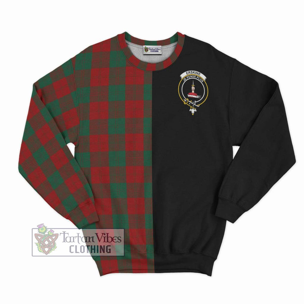 Erskine Tartan Sweatshirt with Family Crest and Half Of Me Style - Tartanvibesclothing Shop